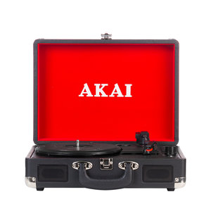 Akai ATT-E10 Πικάπ βαλίτσα με εγγραφή σε USB / κάρτα SD, Bluetooth, Aux-In και ενσωματωμένα ηχεία 3W