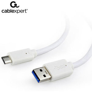 CABLEXPERT CCP-USB3-AMCM-6-W USB 3.0 AM TO TYPE-C CABLE 1,8M WHITE  (hot weekends - ULTIMATE OFFERS)