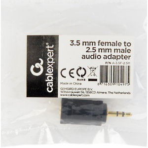 CABLEXPERT 3,5MM FEMALE TO 2,5MM MALE AUDIO ADAPTER