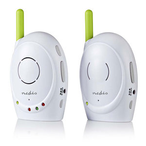 NEDIS BAMO110AUWT Audio Baby Monitor, 2.4 GHz, Talkback Function