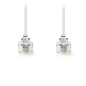 NEDIS TCGP90200WT50 Telecom Cable RJ11 Male - RJ11 Male 5.0 m White