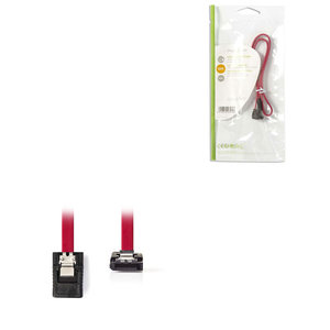 NEDIS CCGP73155RD05 SATA 3Gb/s data cable SATA 7-pin Female with Lock-SATA 7-pin