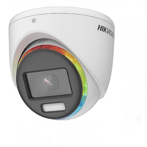 HIKVISION DS-2CE70DF8T-MFSLN28 Υβριδική Κάμερα mini Dome ColorVu 2MP, με φακό 2.8mm, εμβέλεια λευκού φωτός 20m και ενσωματωμένο μικρόφωνο