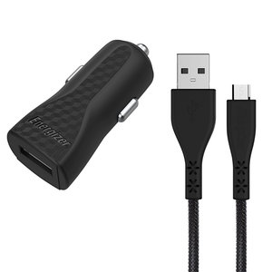 ENERGIZER DC1ALMCM CAR CHARGER LW 1A +MicroUSB Cable Black