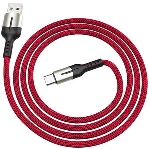 LAMTECH USB TYPE-C DATA CABLE 5A 1,2M RED