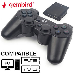 GEMBIRD WIRELESS DUAL VIBRATION GAMEPAD PS2/ PS3 / PC  (hot weekends - ULTIMATE OFFERS)