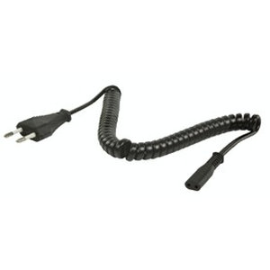 CABLEXPERT POWER CURLED CORD (C1) 2x0.75SQ.MM VDE APPROVED 1,8M