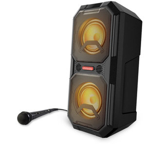 Motorola Rokr 820 Φορητό αδιάβροχο Bluetooth 5.0 karaoke party speaker με LED, USB, FM, TWS, AUX και 2 υποδοχές για ενσ. μικρόφωνα – 80 W RMS