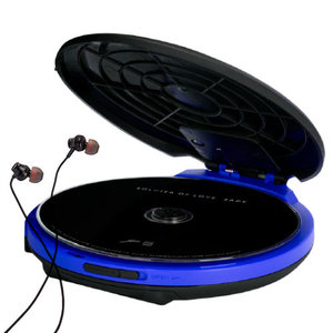 AIWA PORTABLE CD PLAYER WITH EARPHONES BLUE