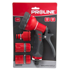PROLINE kit πιστόλι νερού 99333, με ρακόρ & 2x ταχυσυνδέσμους, 4τμχ