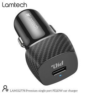 LAMTECH PREMIUM FAST IN-CAR CHARGER TYPE-C PD20W BLACK