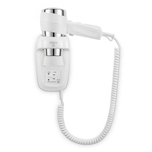 VALERA ACTION SUPER PLUS 1600 SHAVER WHITE WALL-MOUNTED HAIRDRYER WITH HOLDER AND SHAVER SOCKET