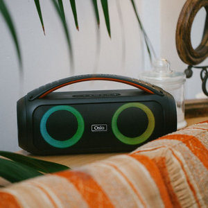 Osio OBT-8010 Φορητό αδιάβροχο ηχείο Bluetooth με USB, LED, AUX, TF, TWS, FM και ενσ. μικρόφωνο – 50W