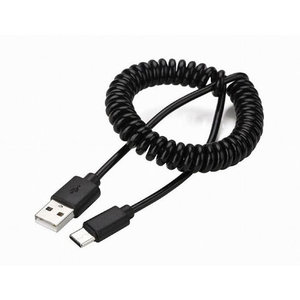 CABLEXPERT COILED USB TYPE-C CABLE 1.8M BLACK
