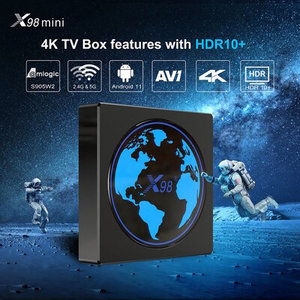 TV Box X98 mini, 4K, S905W2, 4/32GB, WiFi 2.4/5GHz, Android 11