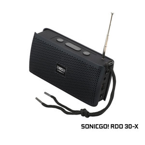 SONICGEAR SONICGO RDO 30X BLUETOOTH PORTABLE FM SPEAKER BLACK