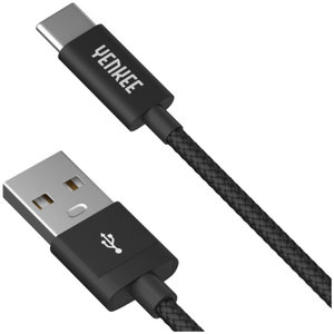 YENKEE YCU 302 BK Καλώδιο Φόρτισης/Δεδομένων USB σε Type C, 2m Μαύρο