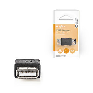 NEDIS CCGB60900BK USB 2.0 TYPE A ADAPTER 480Mbps BLACK