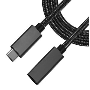 POWERTECH καλώδιο προέκτασης USB-C PTH-093, 100W, 10Gbps, 4K, 2m, μαύρο