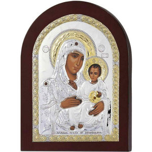 Ασημένια εικόνα Παναγία η Ιεροσολυμίτισσα PRINCE SILVERO (10 x 14 cm)