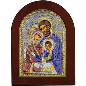Ασημένια εικόνα η Αγία Οικογένεια PRINCE SILVERO (15 x 21 cm)
