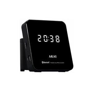 Akai ACRS-4000 Ψηφιακό ρολόι-ξυπνητήρι Bluetooth με USB, micro SD, AM/FM, ασύρματη φόρτιση και διπλή αφύπνιση