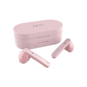 Akai BTE-J10P Ροζ Ασύρματα Bluetooth V5.0 in-ear ακουστικά με μεταλλική βάση