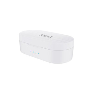 Akai BTE-J10W Λευκά Ασύρματα Bluetooth V5.0 in-ear ακουστικά με μεταλλική βάση