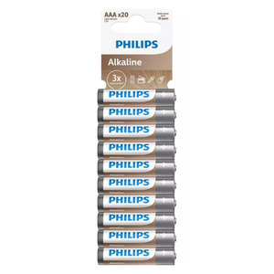 Philips LR03A20T/GRS Αλκαλικές μπαταρίες υψηλής απόδοσης 20τεμ AAA