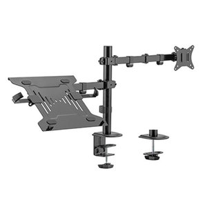 GEMBIRD ADJUSTABLE DESK MOUNT WITH MONITOR ARM AND NOTEBOOK TRAY