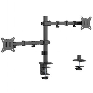 GEMBIRD ADJUSTABLE DESK MOUNTED DOUBLE MONITOR ARM 17'-32'