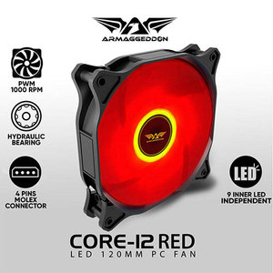 ARMAGGEDDON PC COOLING FAN CORE-12 RED