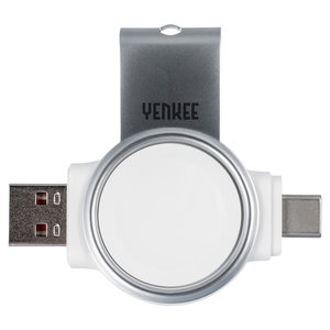 YENKEE YAC 5001 Ασύρματος Φορτιστής με Μαγνήτη συμβατός με Apple Watch, Λευκός
