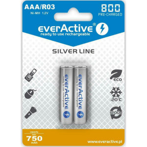 everActive  AAA Silver Line Επαναφορτιζόμενες Μπαταρίες Ni-MH 800mAh 1.2V 2τμχ