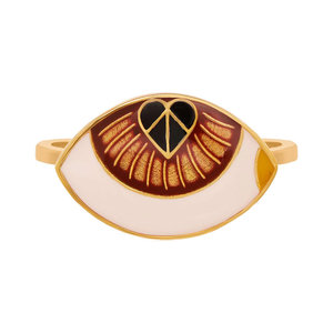 Δαχτυλίδι DOUKISSA NOMIKOU Eye Sea You Ring Chocolate (One Size)